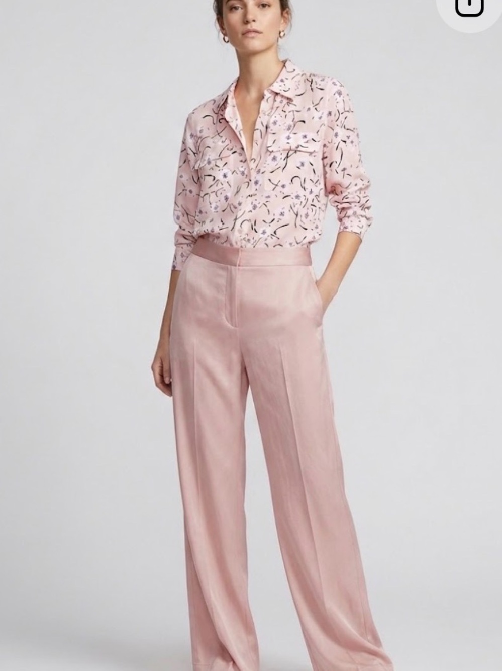 Equipment Femme Silk Signature Delicate Abstract Floral Print Size S